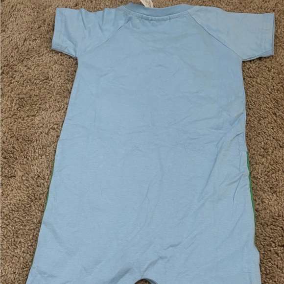 JoJo Maman Bebe Blue and Green Tractor One Piece - Picture 3 of 3